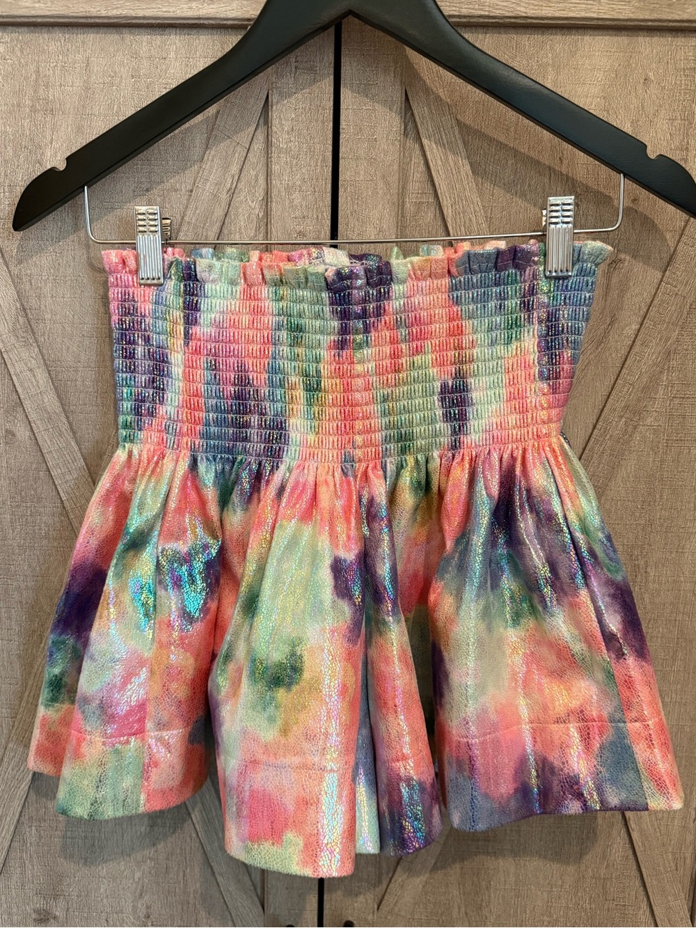 Queen of Sparkles Colorful Shiny Swing Shorts-Small